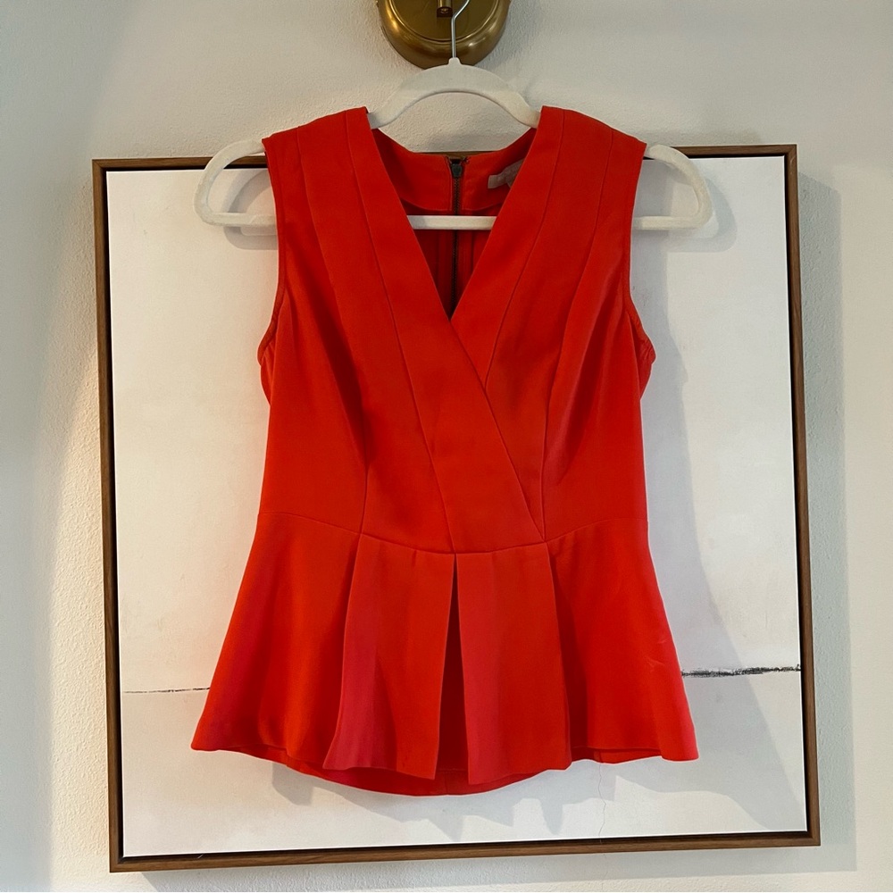Banana Republic Orange Peplum Top - size 0